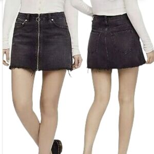 Free People Black Mini Skirt
